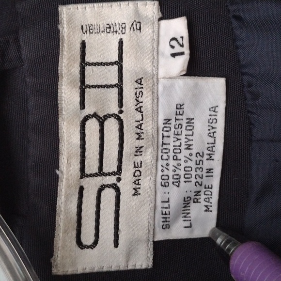 Vintage S.B.II by Bitterman Navy Trenchcoat 12 - Picture 7 of 10